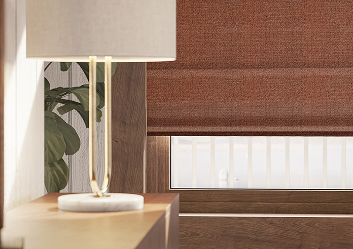 Jakarta, Malbec - Motorised Roman Blind - Image 5